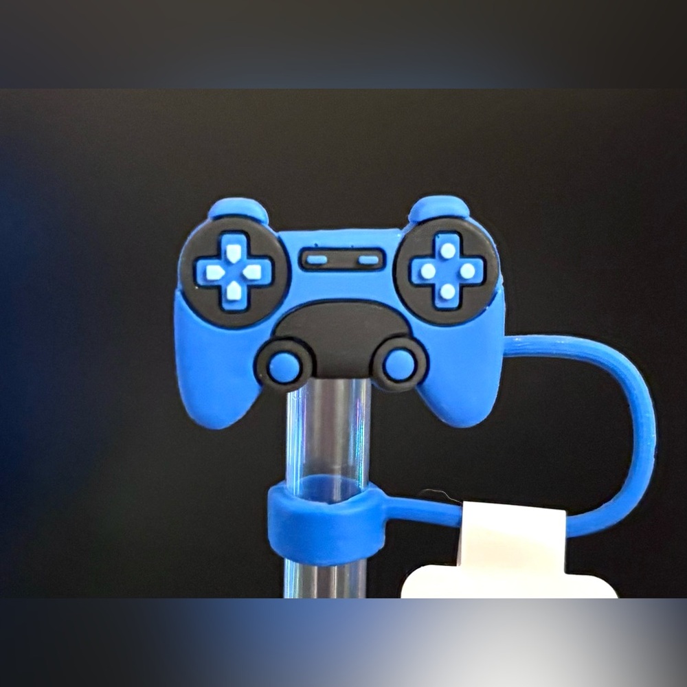 Video Game Controller Blue Ps5 10mm Straw Topper